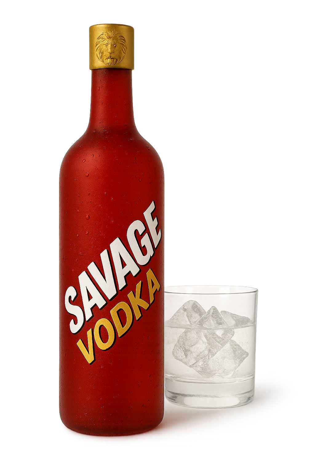 Vodka Flasche auf dunklem Hintergrund